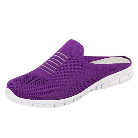 

Fashion Women Summer Mesh Slip-On Flat Beach Open Toe Breathable Slippers Shoes