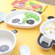 thumbnail image 5 of Vajilla de fibra de bambú con diseño de Panda para bebé, juego de vajilla infantil segura con dibujos animados, cuenco, tenedor, taza, cuchara, plato, platos de alimentación, 5 of 5