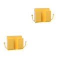 thumbnail image 4 of relayinert Wall Mounted Phone Charging Holder Remote Control Organizer Plastic Multifunctional Earphone Office Storage Box Yellow 2Set, 4 of 6