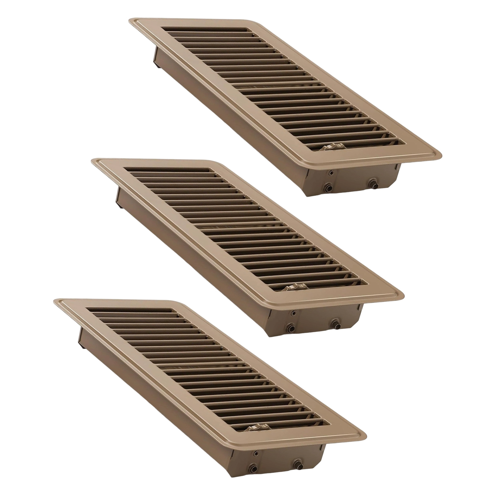 3 Divisions 4x10 Inch Metal Floor Register Covers for Wall Ceiling Permanent Attractive Design