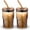 Amber, variant on 2 Pack 13oz/400ml Tumbler Water Glass, Water Bottle with Straw and Dustproof Lid, Coffee Ice Cup Double Wall Insulated Glass Cup(Clear)