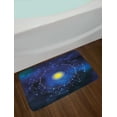 thumbnail image 2 of Constellation Bath Mat, Collection of Zodiac Signs in a Geometric Circle Horoscopes Sun, Non-Slip Plush Mat Bathroom Kitchen Laundry Room Decor, 29.5 X 17.5 Inches, Pale Blue Indigo Yellow, Ambesonne, 2 of 2