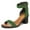 Green, variant on FSJ Women Open Round Toe Zipper Back Sandals Ankle Strap Low Stacked Block Heels Comfortable Daily Dress Retro Buckle Shoes Size 8 Red