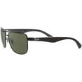 thumbnail image 3 of Ray Ban RB 3533 002/9A - Black/Green Polarized by Ray Ban for Unisex - 57-17-140 mm Sunglasses, 3 of 5