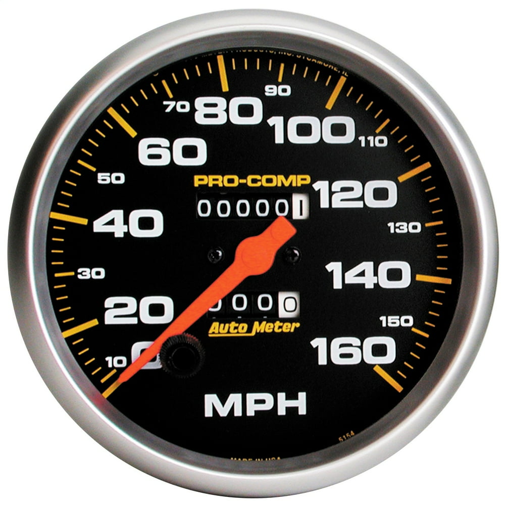 AutoMeter 5154 Mechanical InDash Speedometer; 5 in.; Black