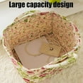 thumbnail image 5 of Eagerlyous Boho Fabric Storage Basket, Boho Quilted Fabric Storage Tote with Easy Carry Handle, Large Capacity Foldable Square-Shaped Floral Laundry Baskets for Clothes and Sundries, 5 of 8