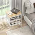 thumbnail image 3 of Costway Mesita De Noche De 3 Niveles Con Estante Abierto, Mesa Auxiliar Para Sofá, Mesita De Noche Con Marco De Metal Resistente, Mesa Decorativa De Café Compacta Para Sala De Estar, Dormitorio, 3 of 4