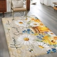 thumbnail image 3 of Daisy Spring Floral 3'x5' Washable Rug, Farmhouse Botanical Bees Elegant Non-Slip Area Rugs for Entryway Kitchen Classroom, StainResistant Dorm Throw Carpet, Low Pile Soft Indoor Floor Mat, 3 of 9