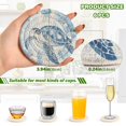 thumbnail image 3 of Haosy Set of 6 Drink Woven Coaster with Holder Heat Resistant Non-Slip Bar Coasters 4 Inches Watercolor Turtle Jellyfish, 3 of 7