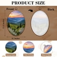 thumbnail image 3 of Canvas Wall Art Scenic Blue Ridge Parkway Appalachians Smoky Mountains Spring Modern Oval Framed Canvas Prints Vintage Wall Hanging Decor for Home Decorations 8.6"x11.4", 3 of 7