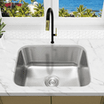 thumbnail image 2 of KBFmore Classic 23 inch 18 Gauge Undermount Single Bowl Stainless Steel Kitchen Sink, 2 of 11