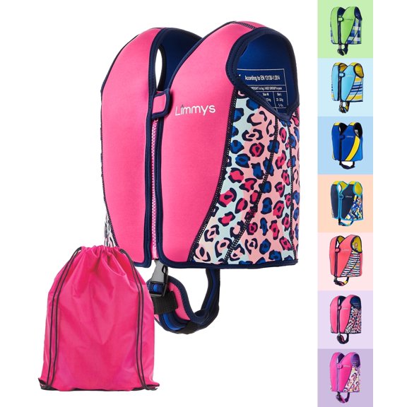 Limmys Premium Kids & Toddler Swim Training Vest, Neoprene Buoyancy Swim Aid with Adjustable Float System and Crotch Strap, UV Resistant, for Boys & Girls