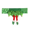 thumbnail image 1 of Injueey Funda para silla de Navidad de pierna larga, banda antideslizante para comedor, Festival de Navidad, cinturón de cintura de alce bonito, funda Kits de decoración para fiestas Elfo verde Injueey HA069383-02, 1 of 6