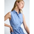 thumbnail image 4 of Free Assembly Women's and Women's Plus Sleeveless Cotton Maxi Shirtdress with Belt, Sizes XS-4X, 4 of 5