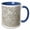 Blue/White, variant on 3drose, Like Pearly White Bubbles, 11oz Two-tone Red Mug
