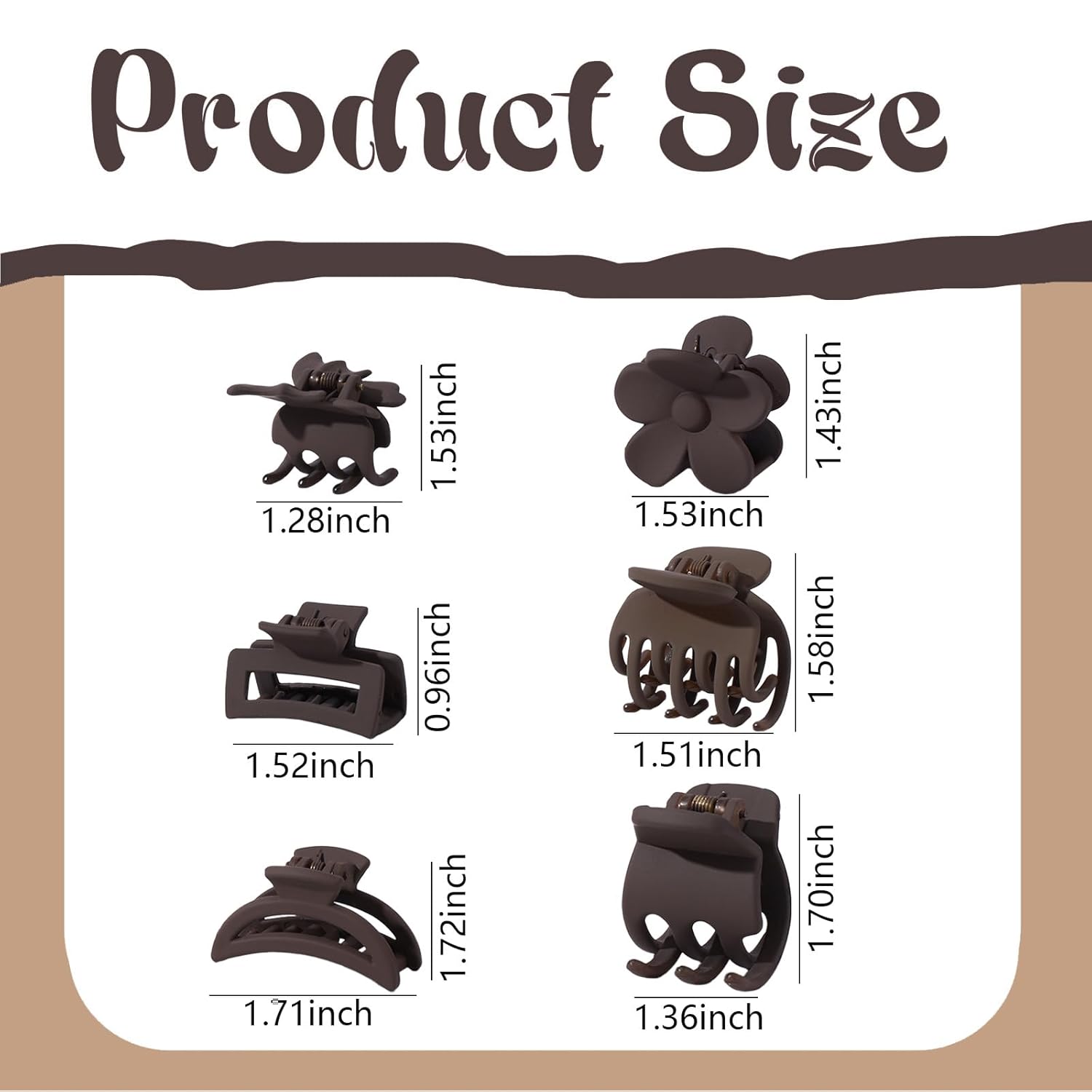 18 Pcs Small Hair Clips Set, Various Styles Butterfly & Flower Claw Clips for Thick & Thin Hair, Neutral