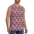 thumbnail image 2 of Fotbe Hearts And Lines Men's Camiseta sin Mangas Estampada para Hombres, Playera Casual para Gimnasio, Entrenamiento, Playa-Large, 2 of 7
