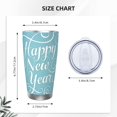 thumbnail image 4 of Feliz Año Nuevo 2025 Vaso de acero inoxidable de 20 oz Taza de café de viaje Taza térmica portátil con tapas, 4 of 7