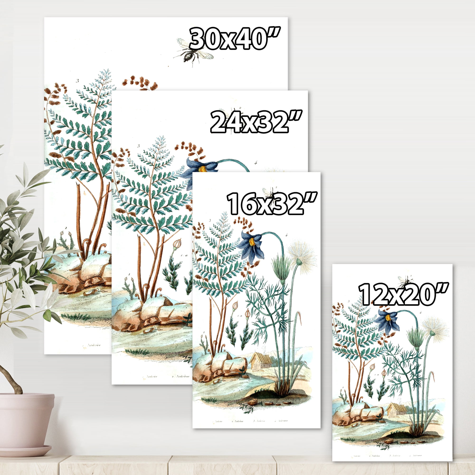 Designart ' Ancient Ancient Countryside Animals ' Farmhouse Canvas Wall Art Print
