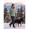 thumbnail image 3 of NEIKU Men's Winter Coat Hooded Work Jacket Warm Quilted Cotton Lined Outdoor Heavy Duty Outerwear Coat Gray-green L, 3 of 9