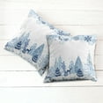 thumbnail image 6 of Ambesonne Winter Throw Pillow Cover 2 Pack, Deer Pine Trees Xmas, 24", Blue White, 6 of 7