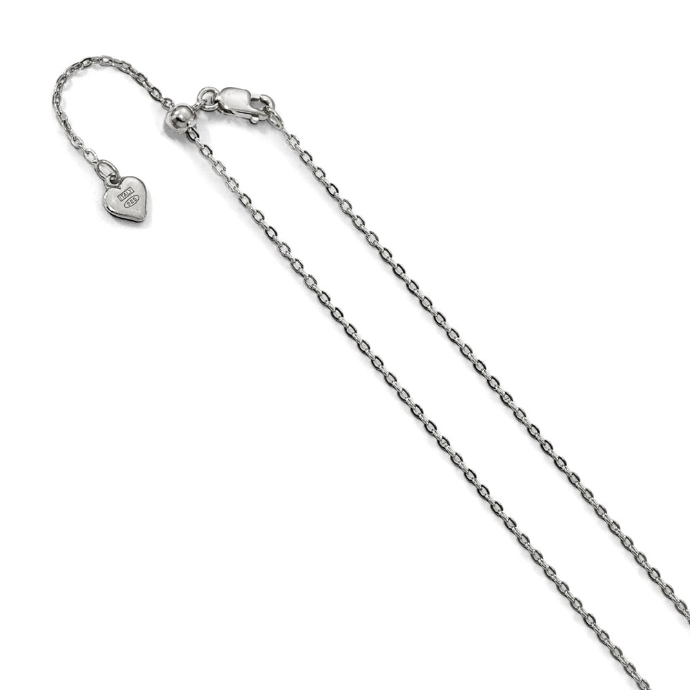 Mia Diamonds 925 Sterling Silver Rhodium Plated Octagonal Snake Chain 1.1mm