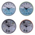thumbnail image 1 of Reloj de pared Gloria 4 Uds ventosa impermeable Negro Verde, 1 of 9