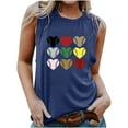 thumbnail image 1 of Birdeem Mode Femmes Été Col Rond Sans Manches Imprimé Débardeur Blouse Décontractée, 1 of 4