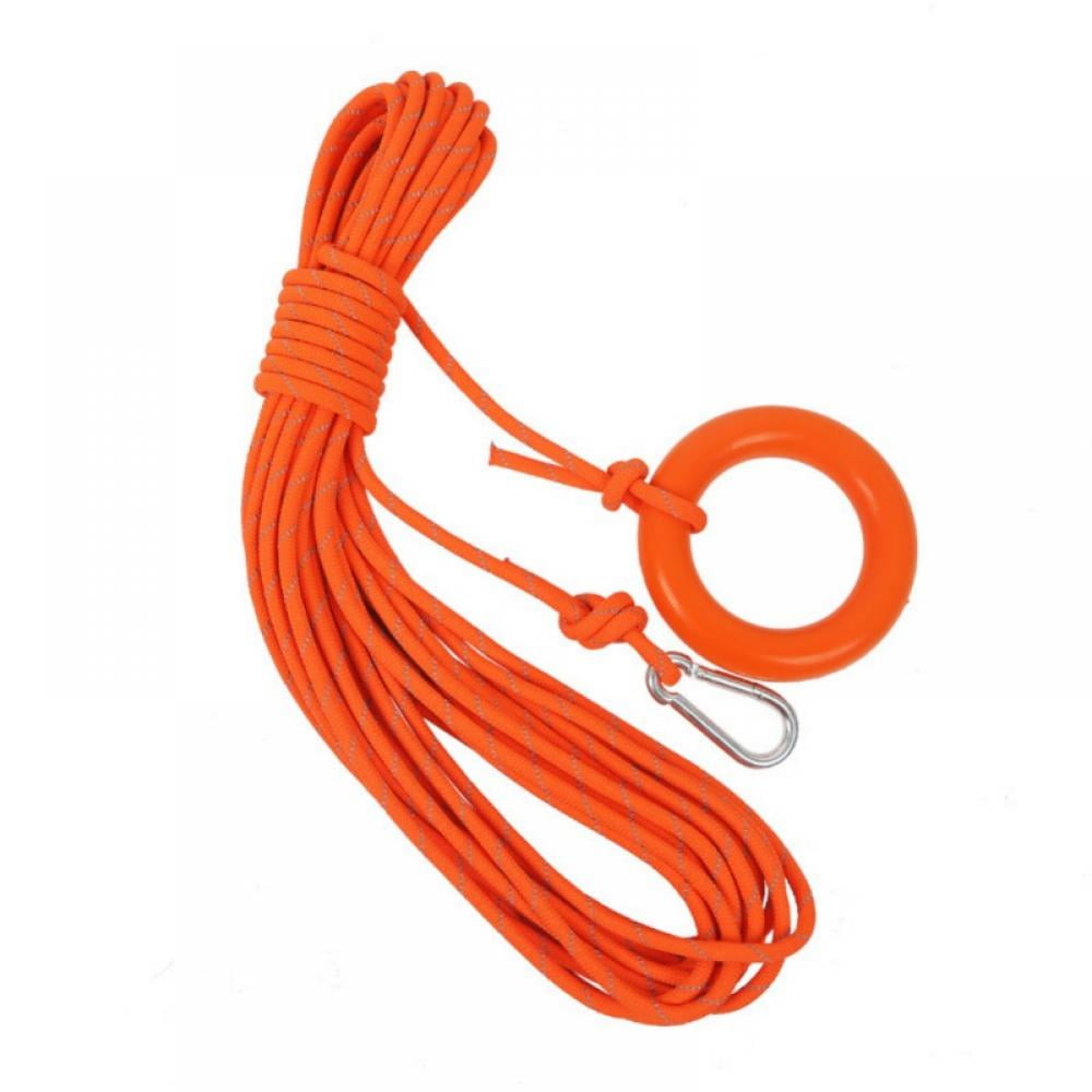 Orange YF-ANEN 98.4 Ft Professional Water Floating Lifesaving Rope,Outdoor Floating Lifeguard Rescue Lifelin Throwing Rope with Handle 