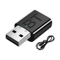 thumbnail image 5 of TQEHS Transmisor y receptor de audio Bluetooth 5.0 USB 2 en 1 para TV, PC y automóvil Q0W0, 5 of 5