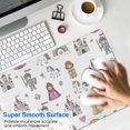 thumbnail image 4 of Long Mouse Pads for Desk,White Princess Knight Pattern Desk Mats on Top Of Desks, Desk Mouse Pad Extra Large with 3mm Non-Slip Base and Stitched Edge for Gaming,Office,Work,Home 31.5"x11.8", 4 of 6