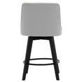 thumbnail image 3 of MINCETA Counter Stool,26" 360 Free Swivel Upholstered Bar Stool with Back-PU in Light Gray, 3 of 7
