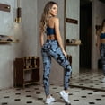 thumbnail image 2 of COUVER Women's High Rise Printed Workout Activewear Leggings Floral Leaf Print Medium, 2 of 6