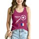 thumbnail image 2 of Women's Football Graphic Tank Tops, Women's Sleeveless Running Tank Top, Breathable Lightweight Sports Vest for Workout, Gym, Yoga, Training for Soccer Tournament 2026 Hot Pink Size: 2XL, 2 of 5