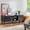 Black, variant on Mid-Century Modern TV Stand for TVs up to 60", Wood Entertainment Center with Storage Cabinets and Open Shelves, Black