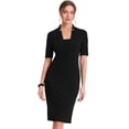 thumbnail image 1 of Vestido de tubo Allegra K Negro M, 1 of 6