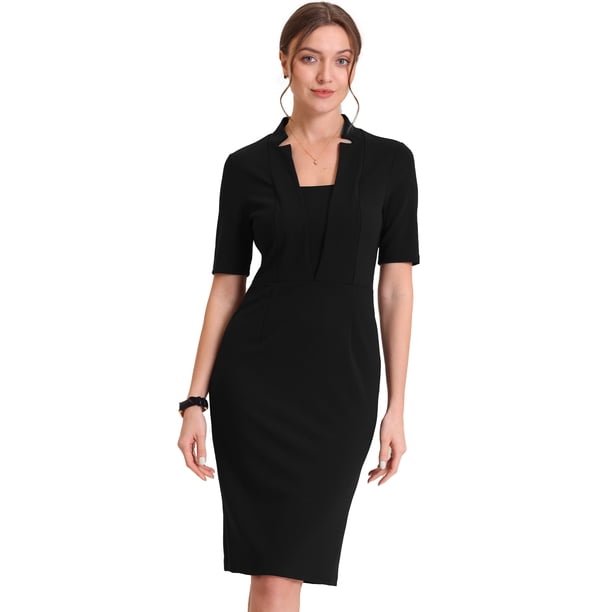 Vestido de tubo Allegra K Negro M