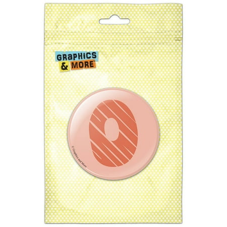

Fun Bubbly Letter O Salmon Alphabet Refrigerator Button Magnet