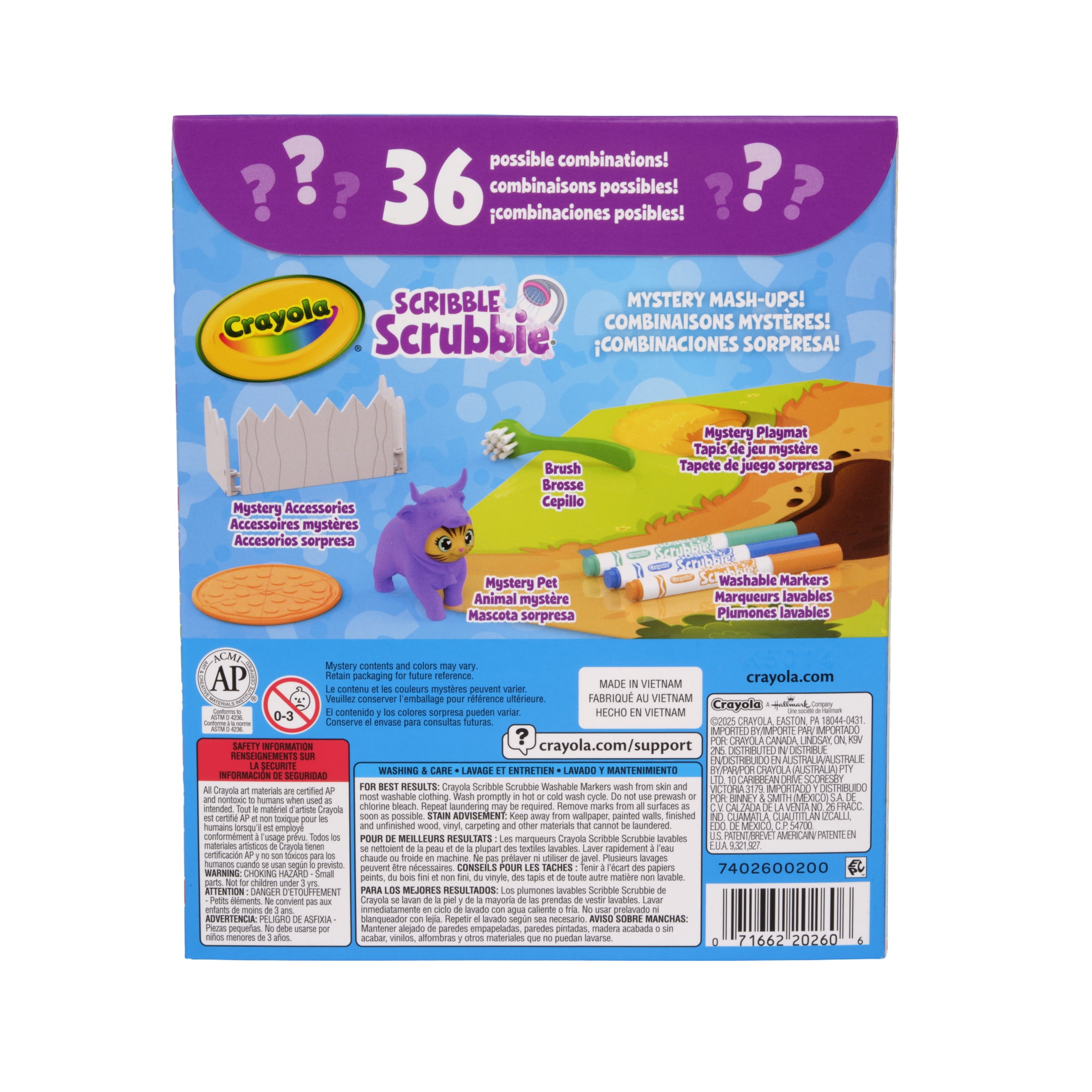Crayola Scribble Scrubbie Pets, Mystery Mashups Blind Box, Toy Pets, Coloring Activity, Toy Collectibles, Back to School Gifts for Kids, Ages 3+