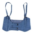 thumbnail image 1 of Cinturón de moda para mujer, corsé debajo del pecho, cinturón Steampunk, fajín para mujer, cinturones anchos para niñas para fiesta, boda, camisas, ve Azul Sunnimix  corsé cinturón, 1 of 5