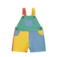 thumbnail image 3 of CAIXIA Toddler Baby Boy Girl Contrast Color Overalls Shorts Suspender Summer Romper 90s Clothes Kids Adjustble Strap Playsuit, 3 of 4