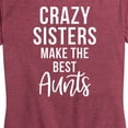 thumbnail image 3 of Instant Message - Crazy Sisters Make The Best - Women's Short Sleeve Graphic T-Shirt, 3 of 6
