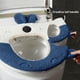 thumbnail image 4 of Funda Para Asiento De Inodoro 1 funda de asiento de inodoro de poliéster azul,alfombrilla de baño suave y lavable con asa para una fácil instalación. Rkxzt, 4 of 7