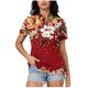 thumbnail image 2 of Fiudx Ofertas Flash Del Día Blusa con Botones y Cuello Vuelto de Manga Corta con Estampado Cómodo E Informal para Mujer a La Moda, 2 of 5