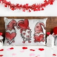 thumbnail image 5 of Valentine''s Day Love Heart Gnomes Throw Pillow Cover, 12 x 20 Inch Mother''s Day Anniversary Wedding Cushion Case Decoration for Sofa Couch Living Room, 5 of 6