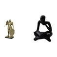 thumbnail image 1 of Figura decorativa de resina de un caballero pensador de arte nórdico, estatua abstracta, adorno para escritorio, armario, mesa, oficina, estantería, c, 1 of 8