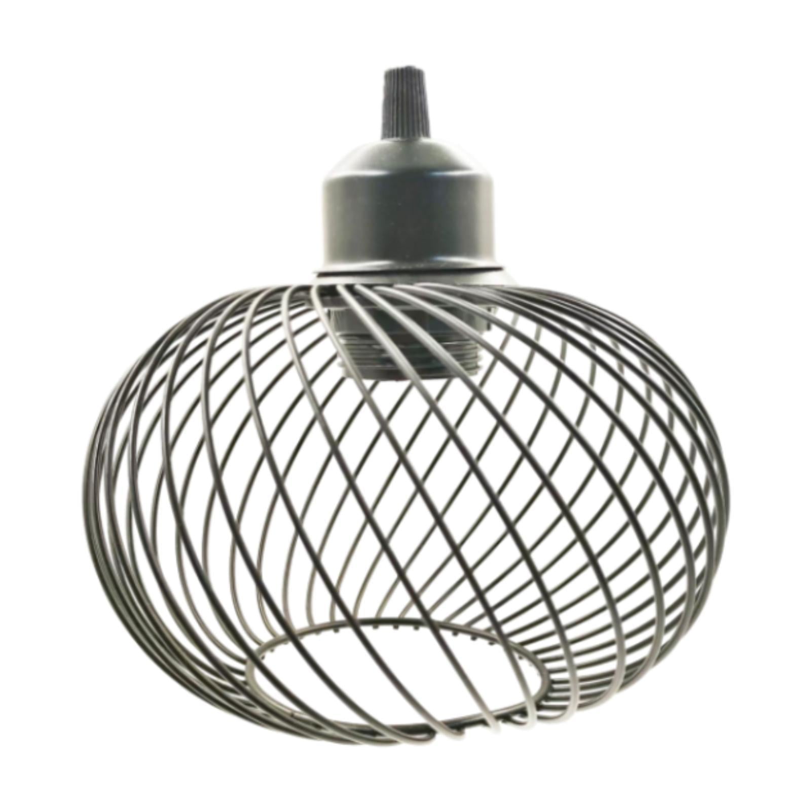 Abat-jour Cage D'ampoule Métal Noir Vintage - 14,5 X 12,5 Cm