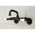 thumbnail image 2 of Kingston Brass KS512ORB Kingston Two-Handle 2-Hole Wall Mount Bar Faucet in Oil Rubbed Bronze, 2 of 8