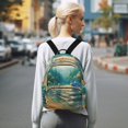 thumbnail image 7 of JIALIOU Mini Backpack Purse for Women Quilted Casual Daypack Small Travel Shoulder Bag, Bluebirds and Forests, 7 of 7