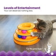 thumbnail image 3 of Catstages Tower of Tracks Interactive 3-Tier Cat Track Toy with Spinning Balls, Orange, 3 of 9